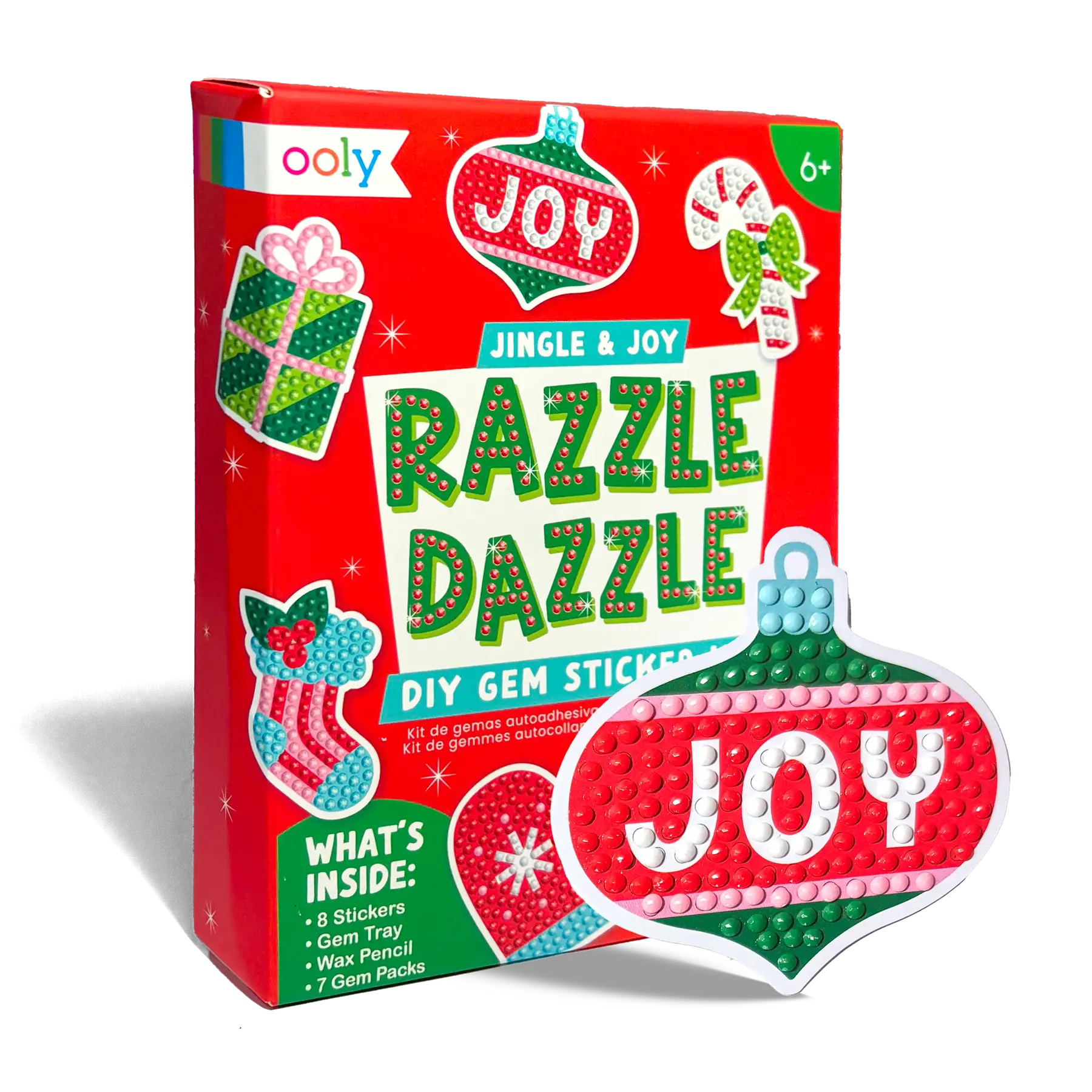 Mini Razzle Dazzle Diy Gem Sticker Kit - Jingle &amp; Joy