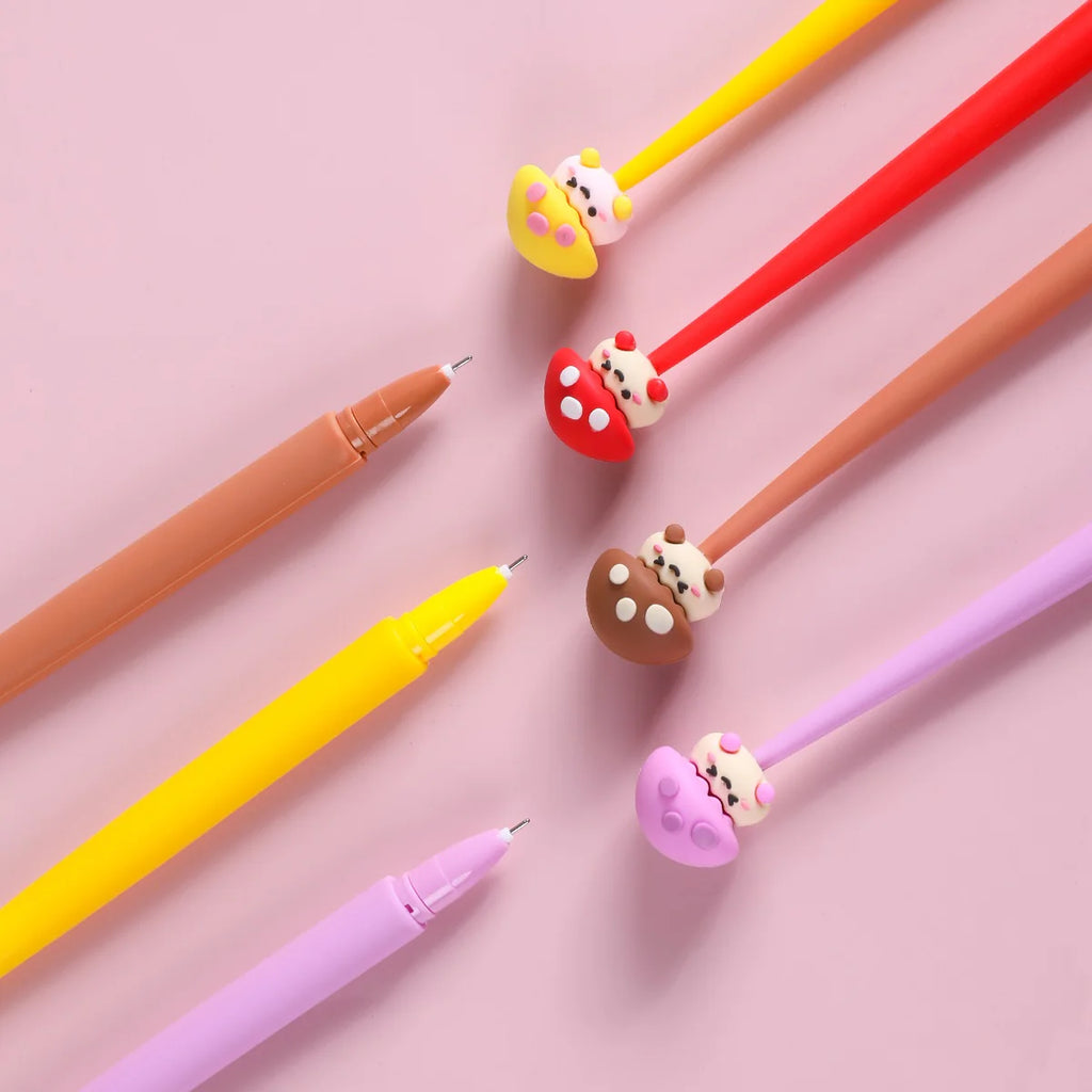 Mushroom Buddy Wiggle Gel Pen by BCmini