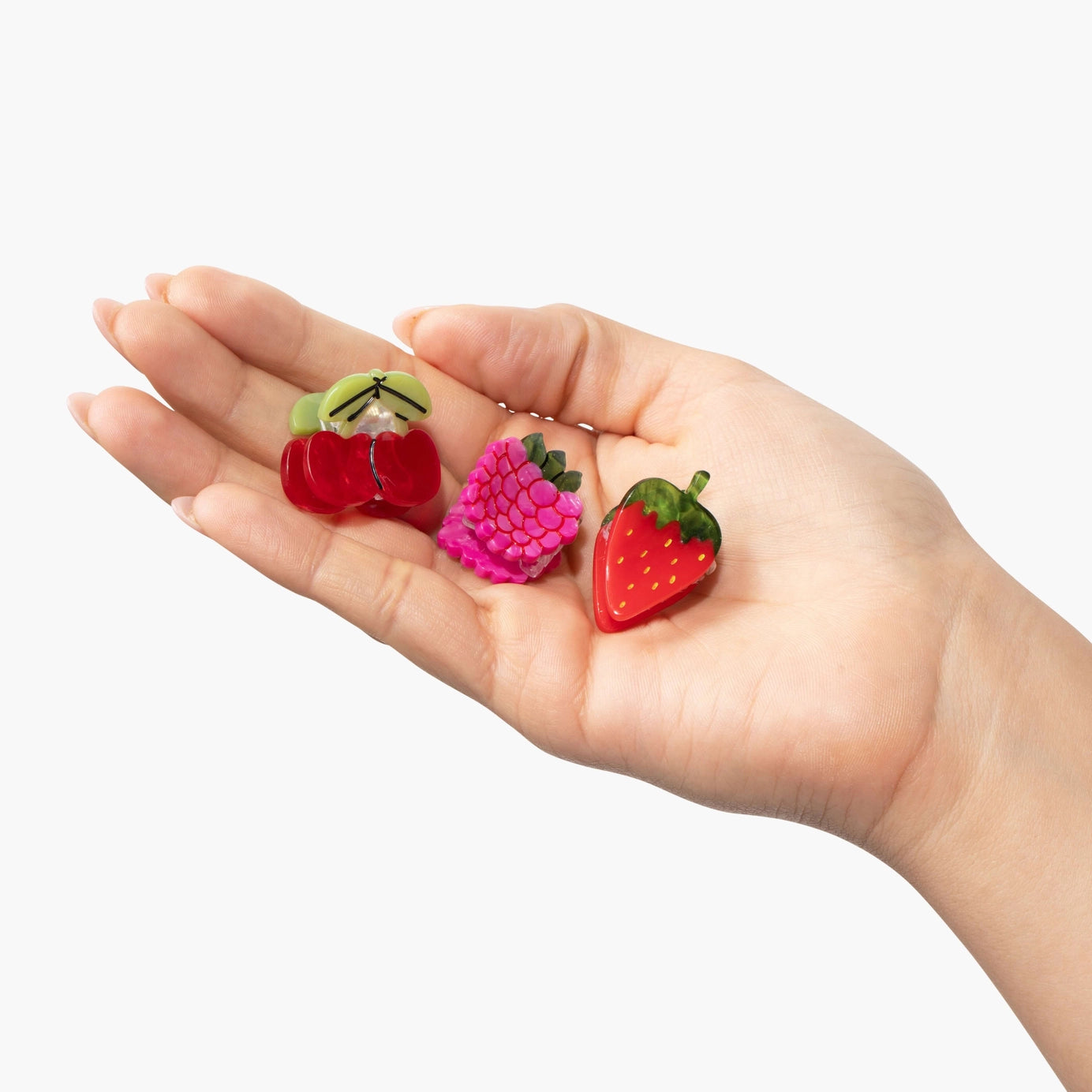 Micro Berry Basket Hair Claw Clip Set