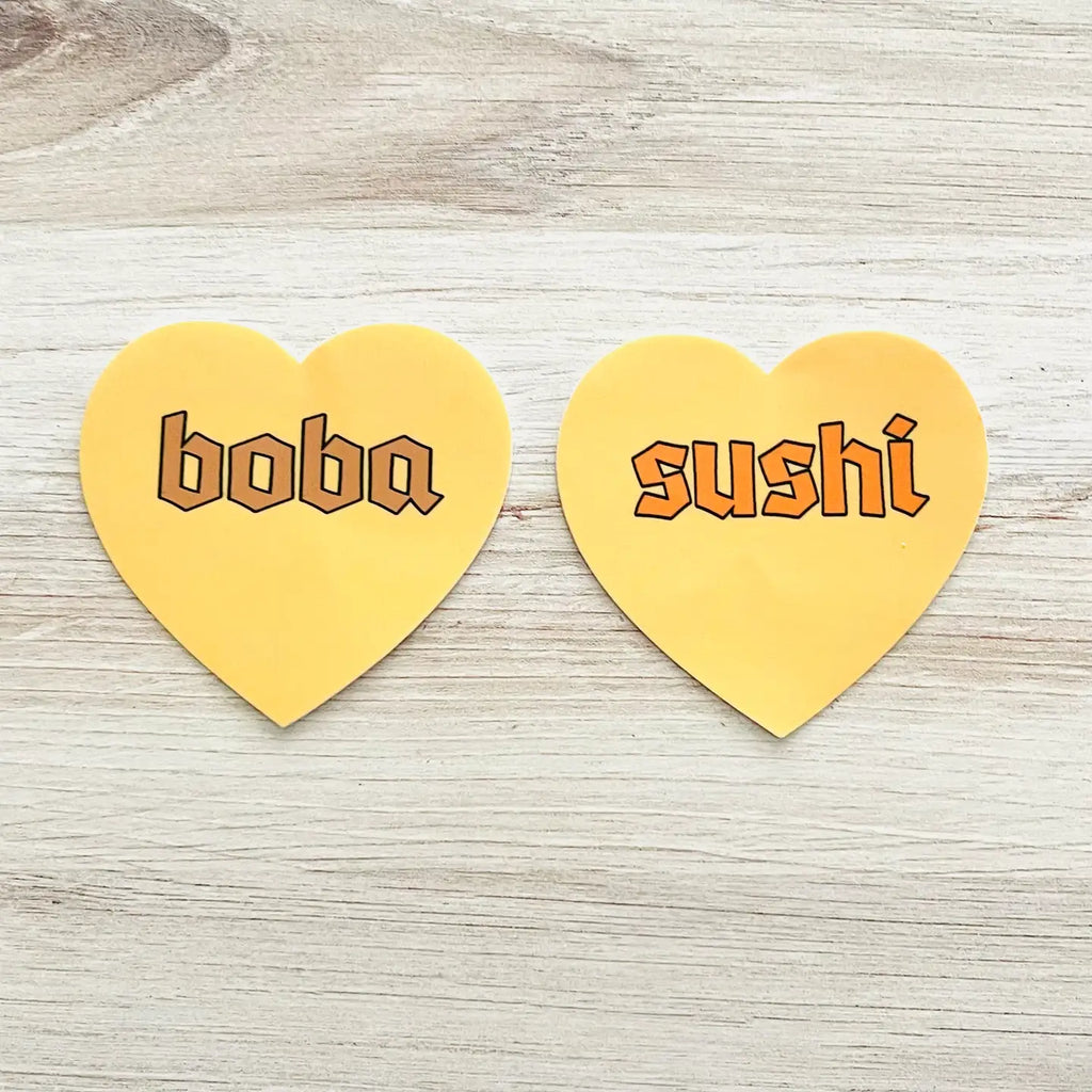 Sushi Heart Sticker by The Silver Spider