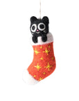 Viv Cat in Red Stocking Ornament