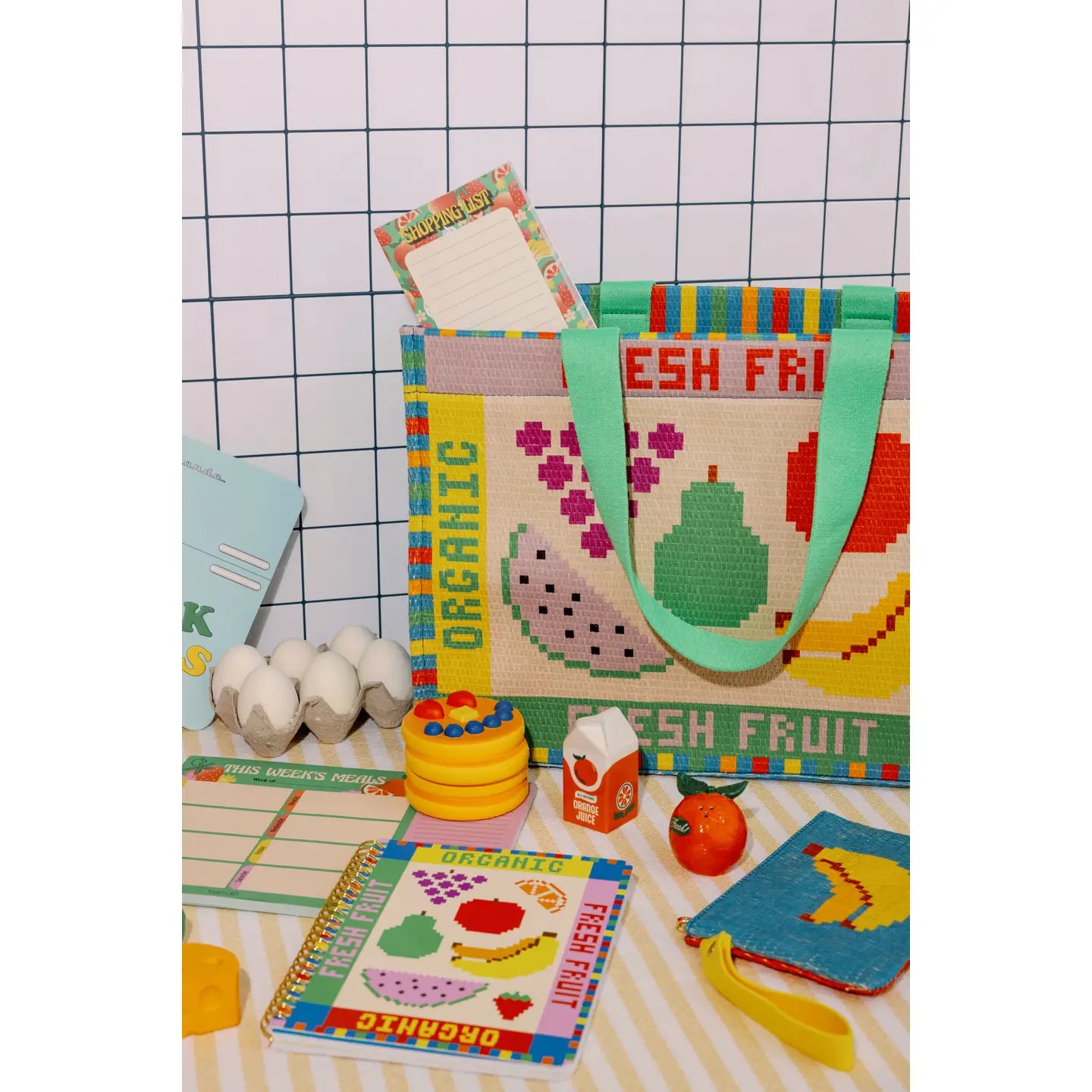 Rough Draft Mini Notebook - Fruit Tiles