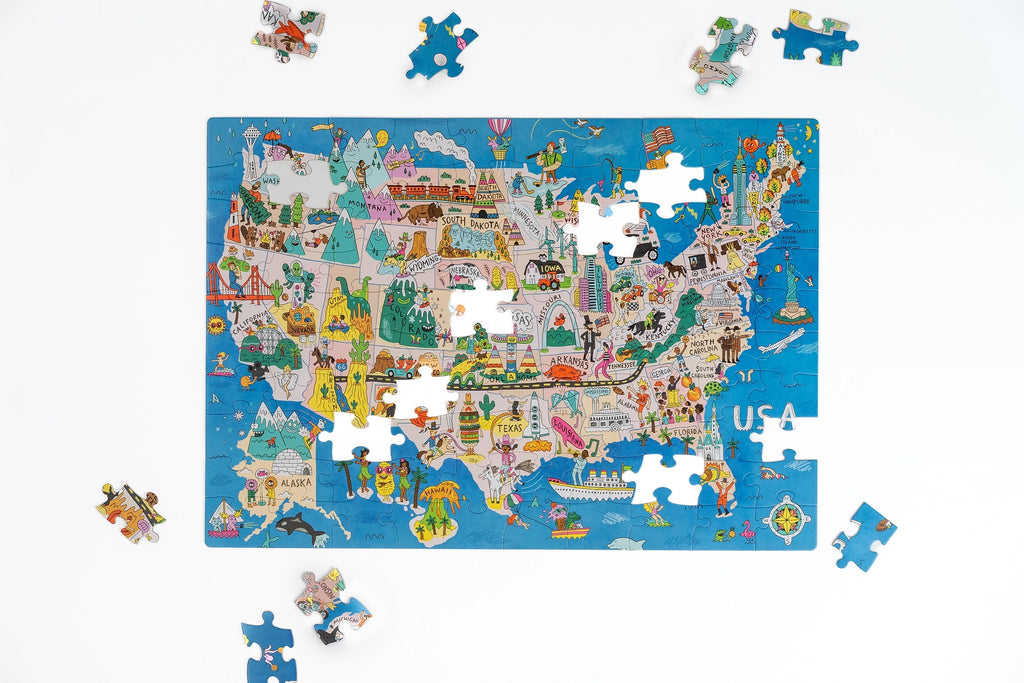 See the USA! Puzzle - 100 large pieces by Nolja Play