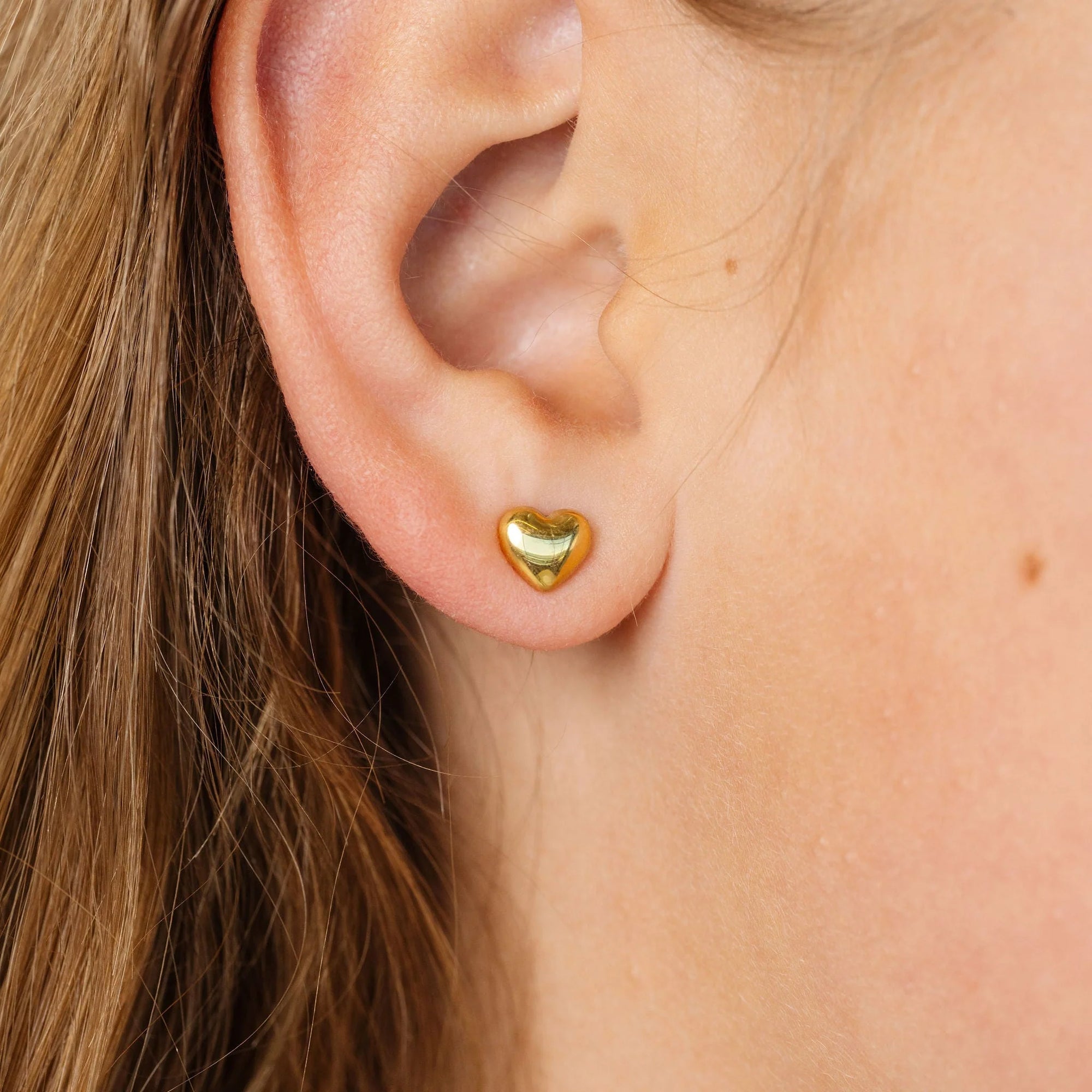 Bubble Heart Stud Earrings