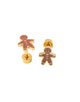 Gingerbread Man Earrings by Pip Pop Post