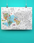 Atlas Giant Coloring Poster
