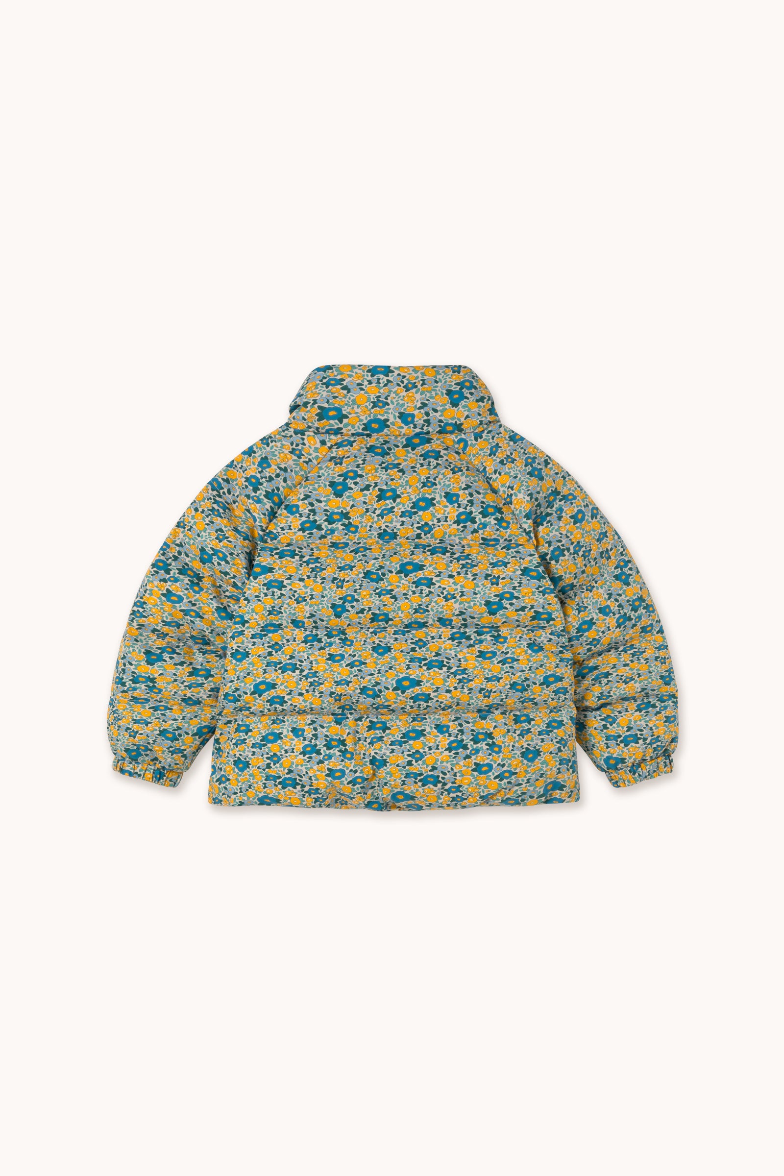 Flower Pattern Cropped Padded Jacket