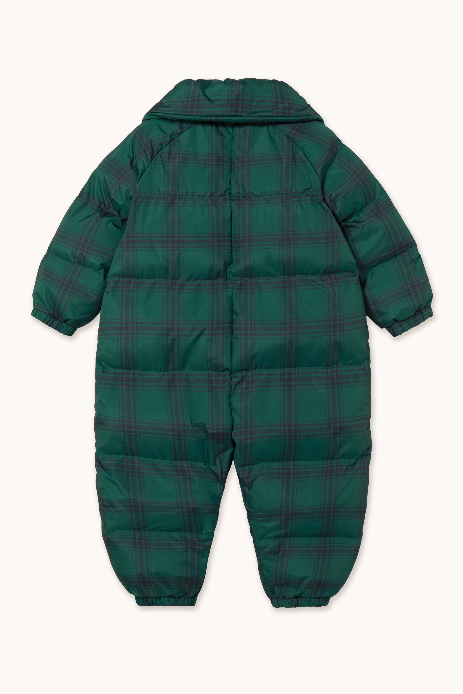 Green Plaid Padded Toddler Overall