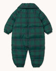 Green Plaid Padded Toddler Overall