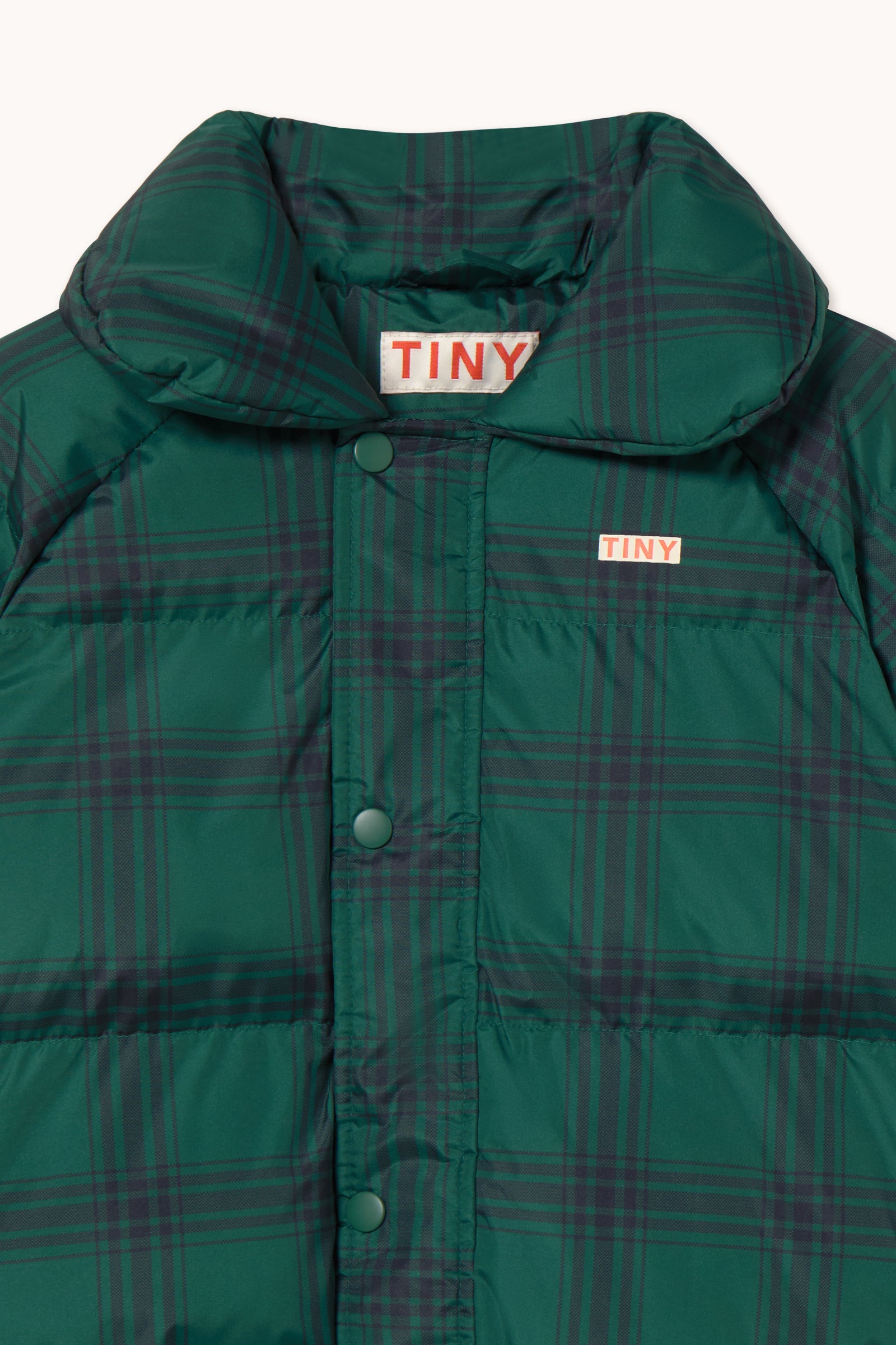 Green Plaid Padded Toddler Overall