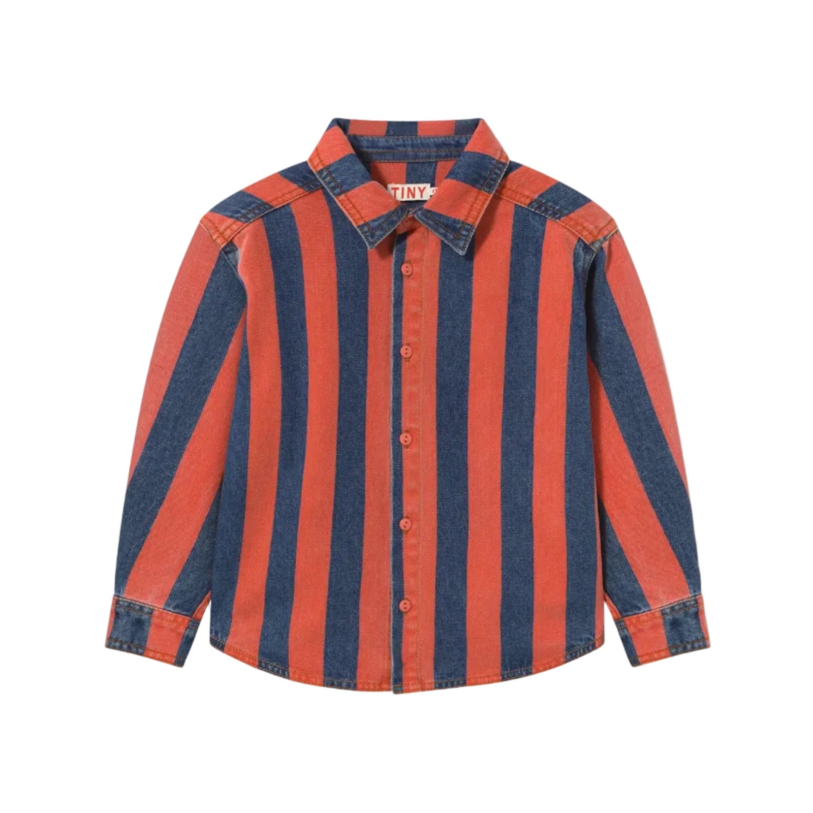 Red Stripes Denim Shirt