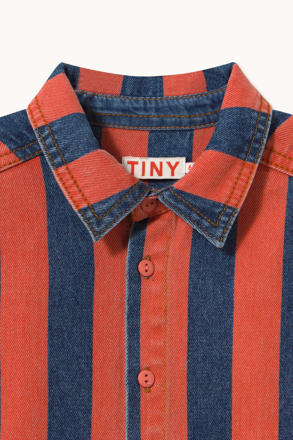 Red Stripes Denim Shirt