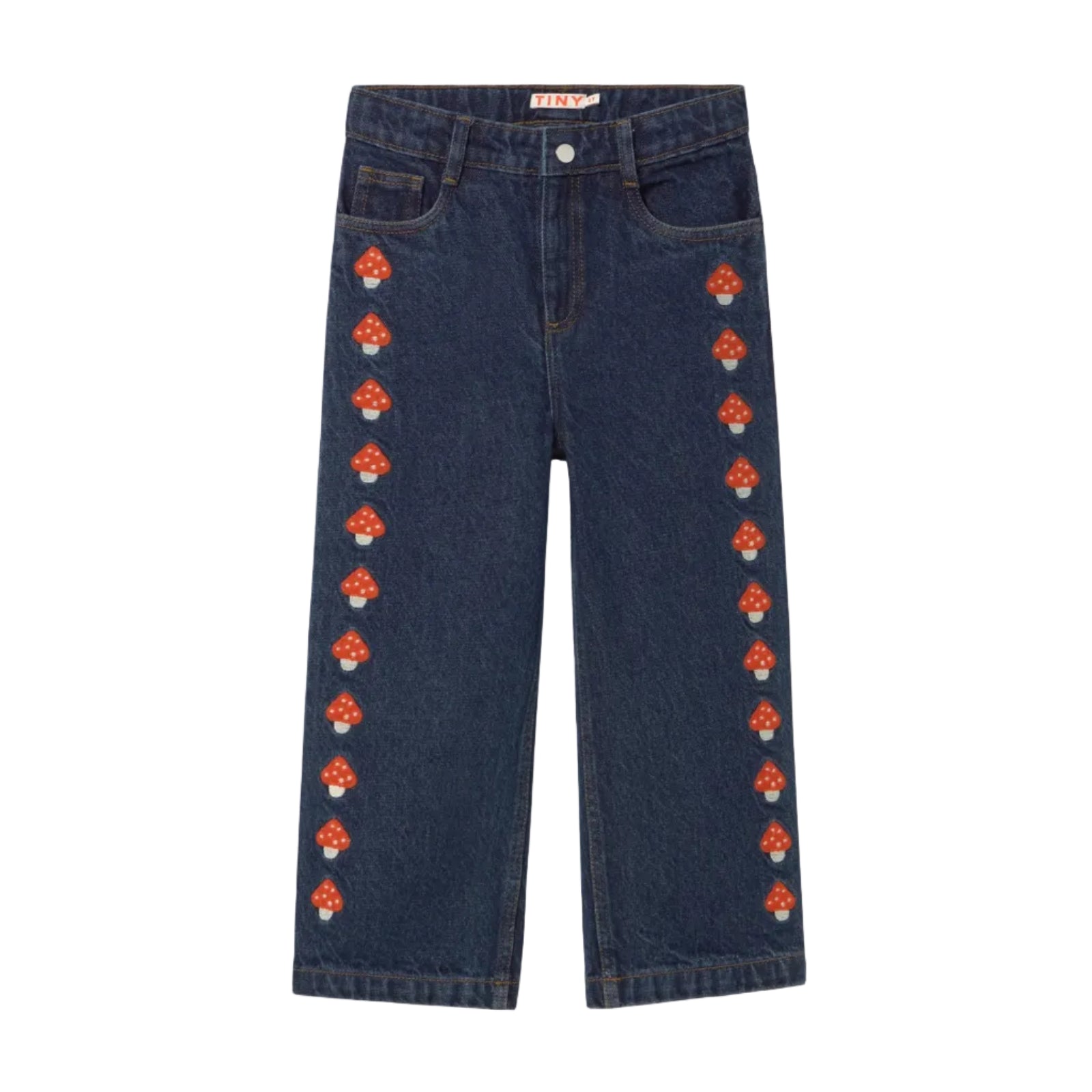 Mini Mushrooms Embroidered Jeans