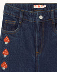 Mini Mushrooms Embroidered Jeans