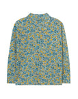 Flower Pattern Rib Mockneck