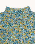 Flower Pattern Rib Mockneck