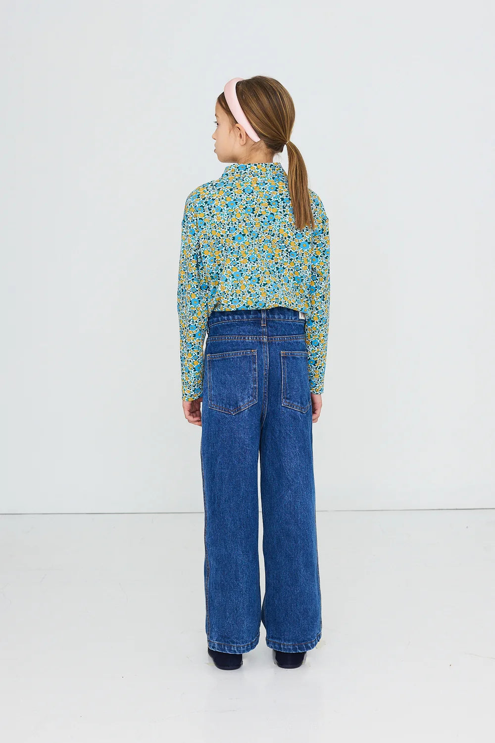 Flower Pattern Rib Mockneck