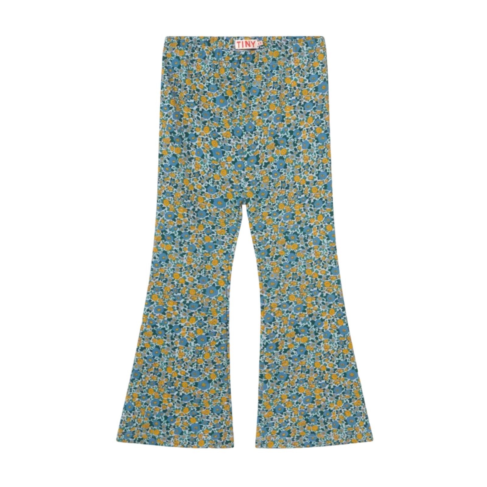 Flower Pattern Rib Pant