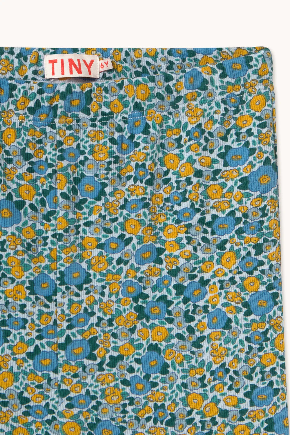 Flower Pattern Rib Pant
