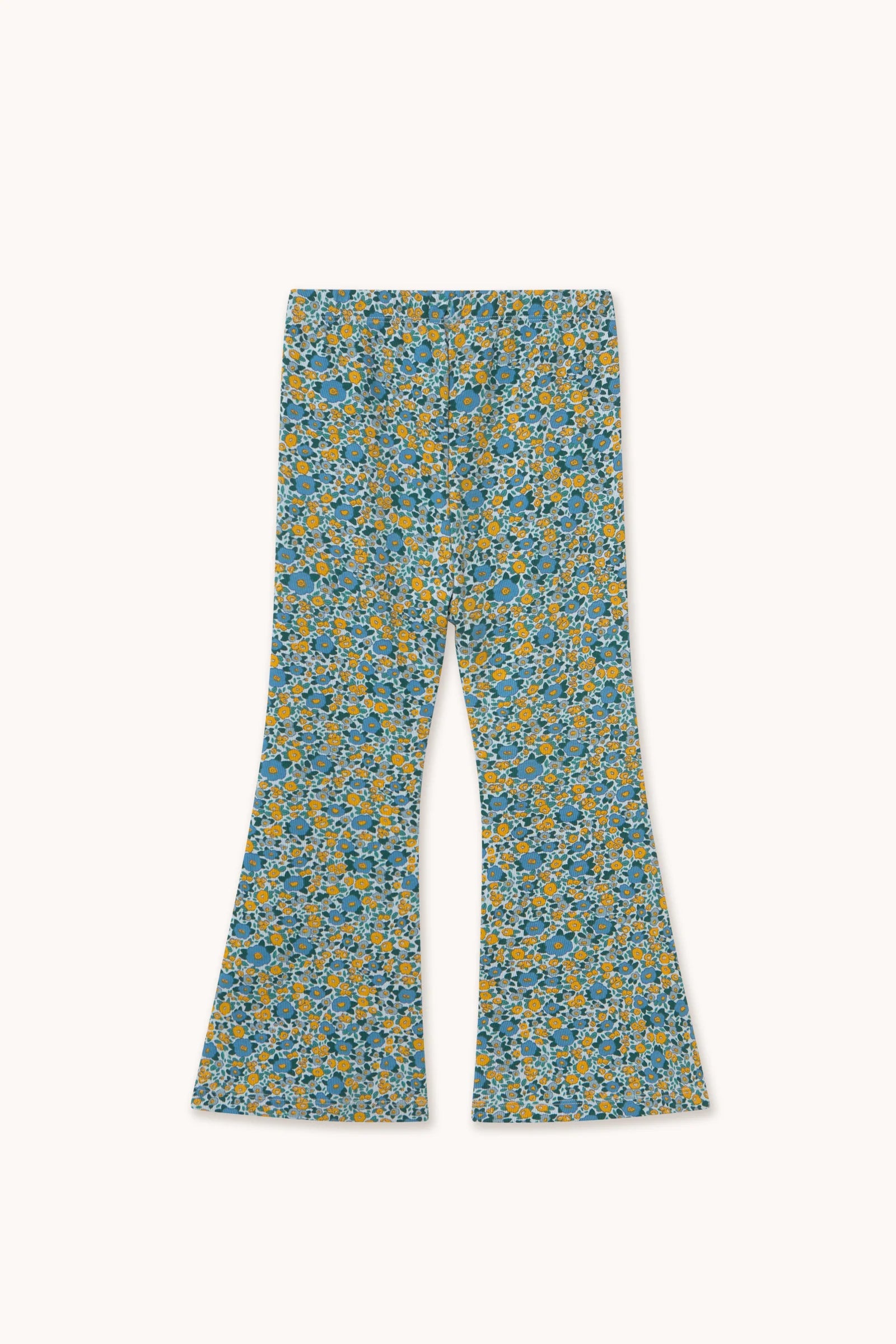 Flower Pattern Rib Pant