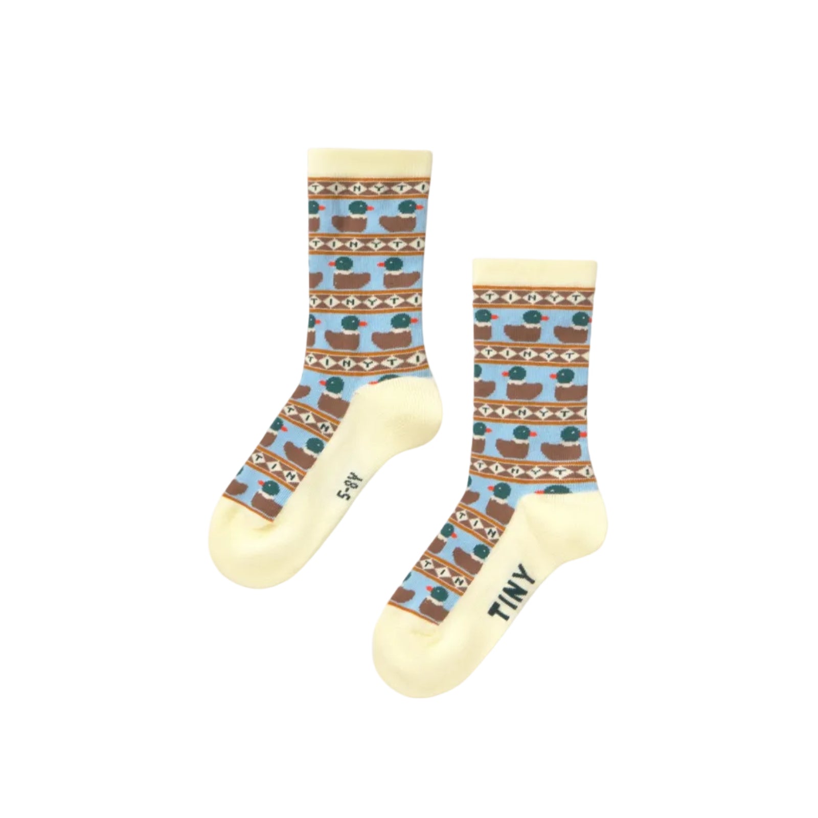 Tiny Ducks Medium Length Kids Socks