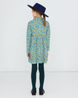 Flower Pattern Rib Mockneck Dress