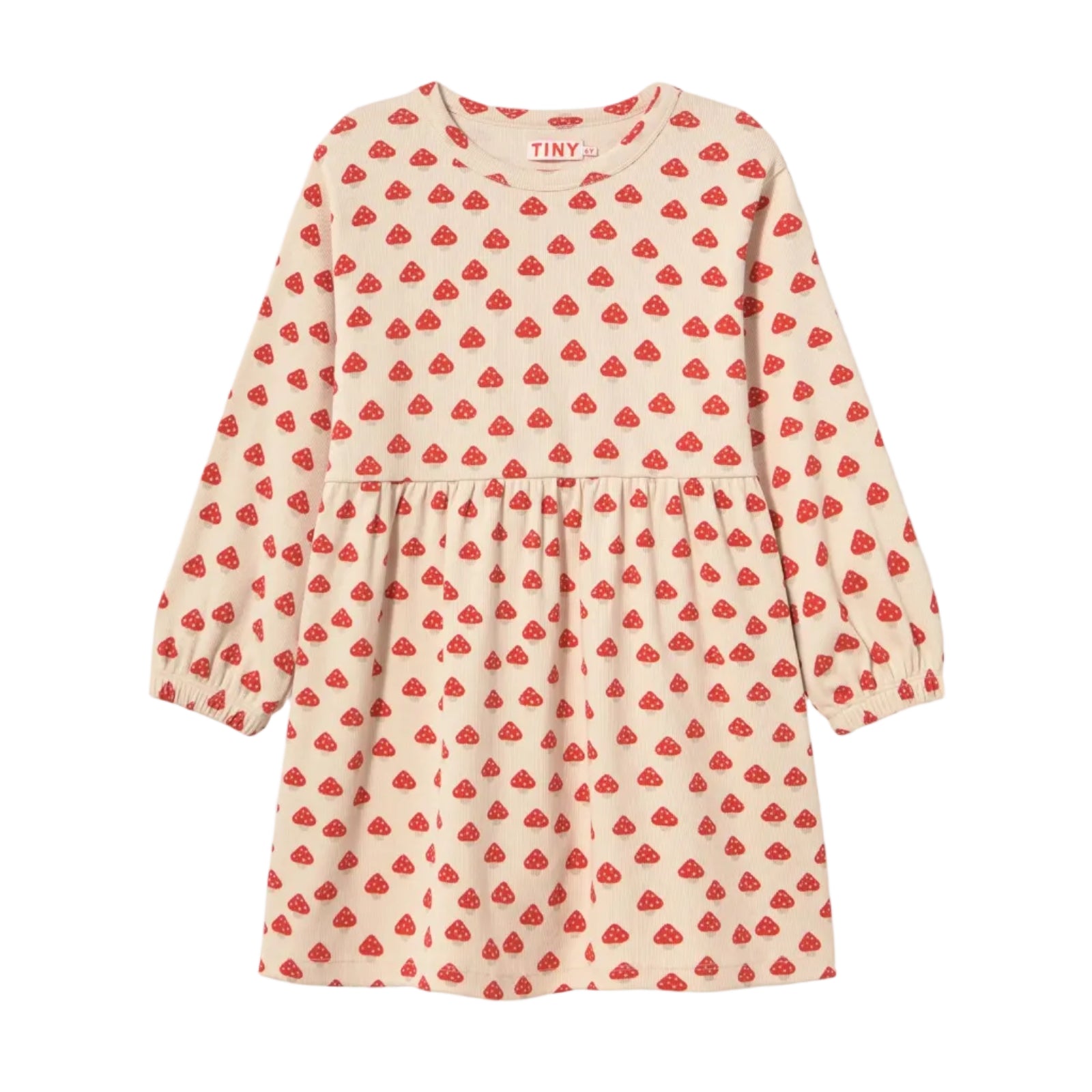 Mini Mushrooms Ribbed Dress