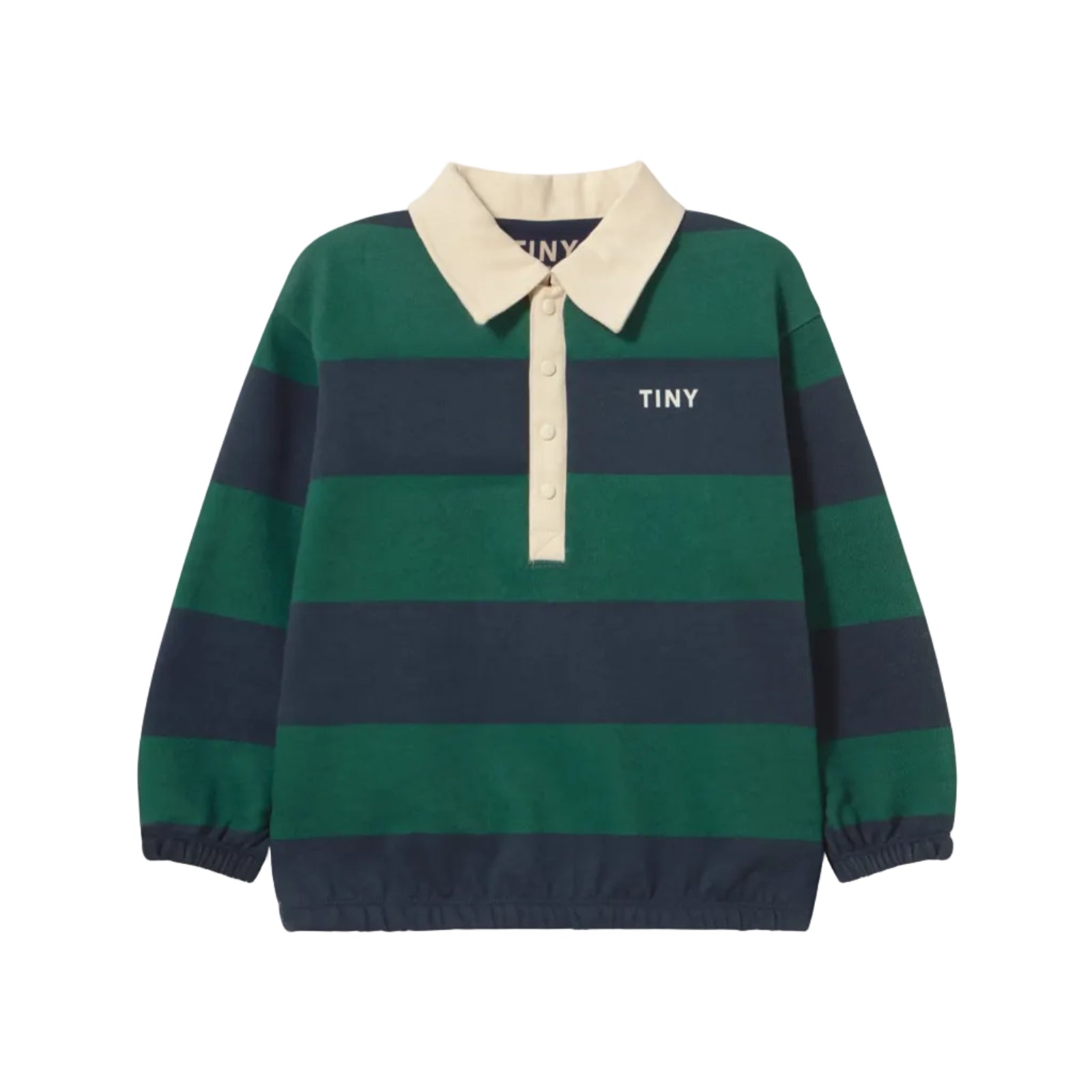 Navy Stripes Polo Sweatshirt