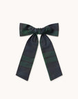 Check Bow Scrunchie - Bottle Green