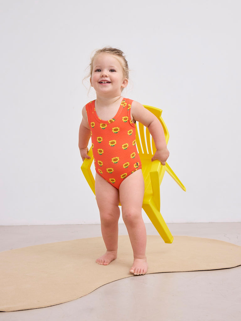 Baby Sunflower All Over Swimsuit by Bobo Choses