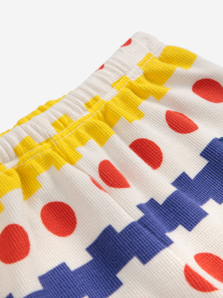 Baby Geometric All Over Waffle Pants by Bobo Choses