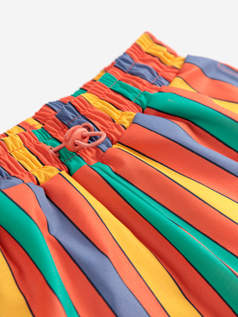 Multicolor Stripes Board Shorts by Bobo Choses