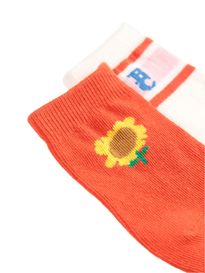 SALE Baby Sunflower Short Kid Socks 2 Pack by Bobo Choses