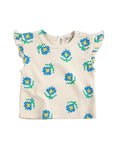 Pixel Flowers Baby Ruffle Top