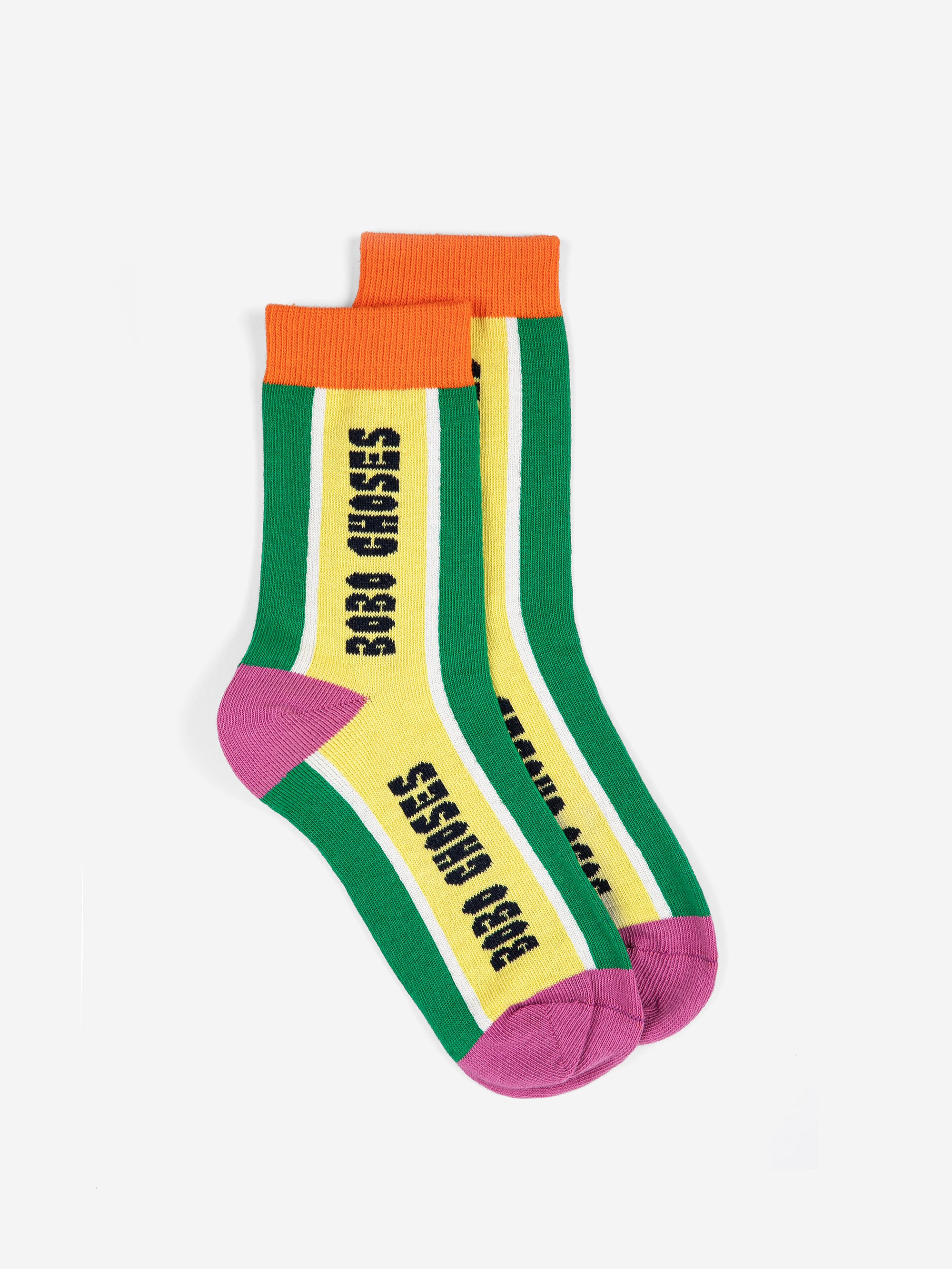 Orange &amp; Stripes Short Socks 2-Pack