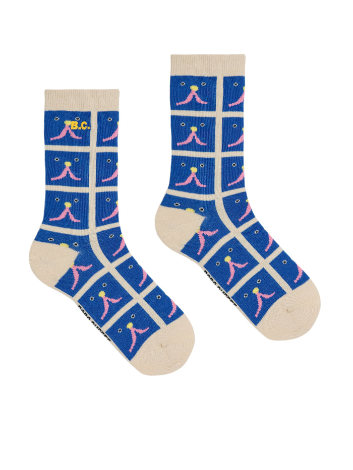 SALE Funny Face All Over Long Kid Socks by Bobo Choses
