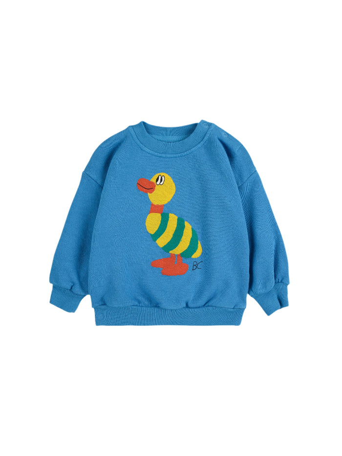 Baby Striped Duck Sweatshirt by Bobo Choses