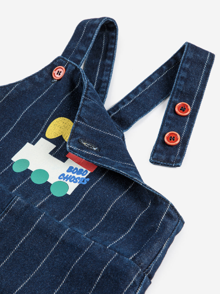 Baby Choo Choo Denim Dungaree by Bobo Choses
