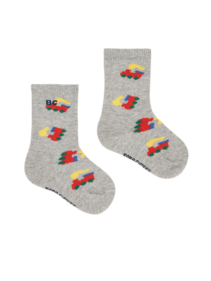 Baby Choo Choo All Over Long Socks by Bobo Choses