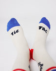 Tic Tac Toe Color Block Long Socks by Bobo Choses