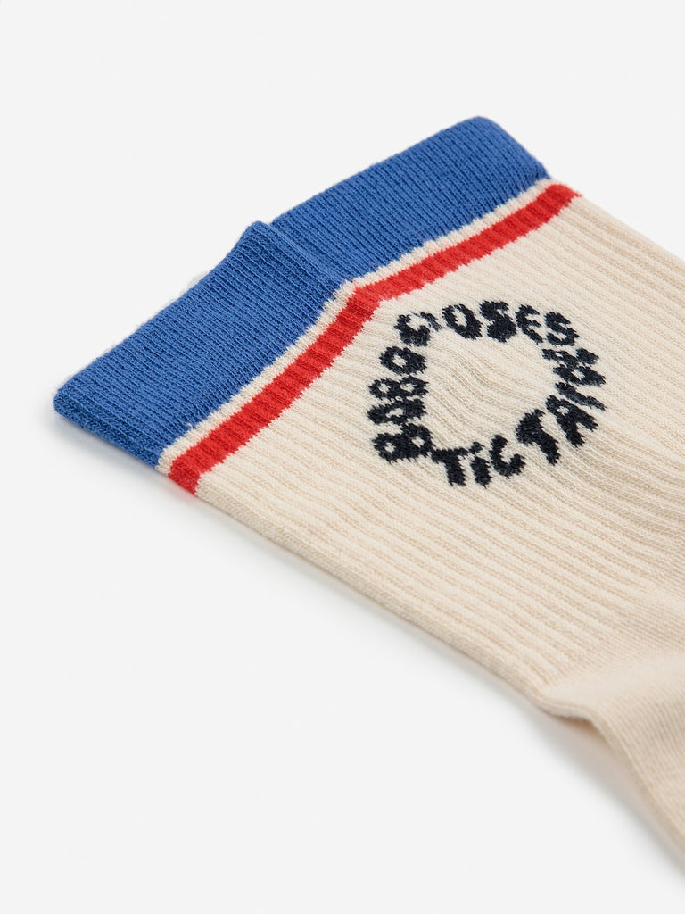 Tic Tac Toe Color Block Long Socks by Bobo Choses
