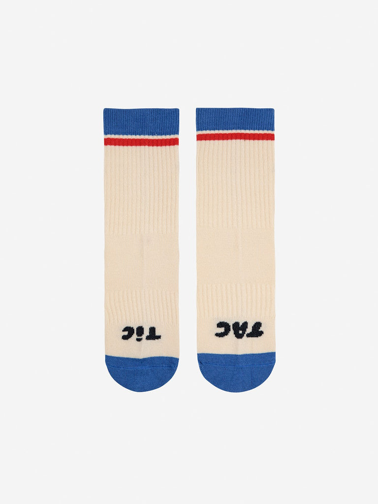 Tic Tac Toe Color Block Long Socks by Bobo Choses