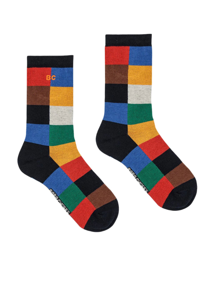 Multicolor Tiles Long Socks by Bobo Choses