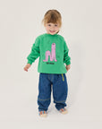 Long Pinky Puff Baby Sweatshirt
