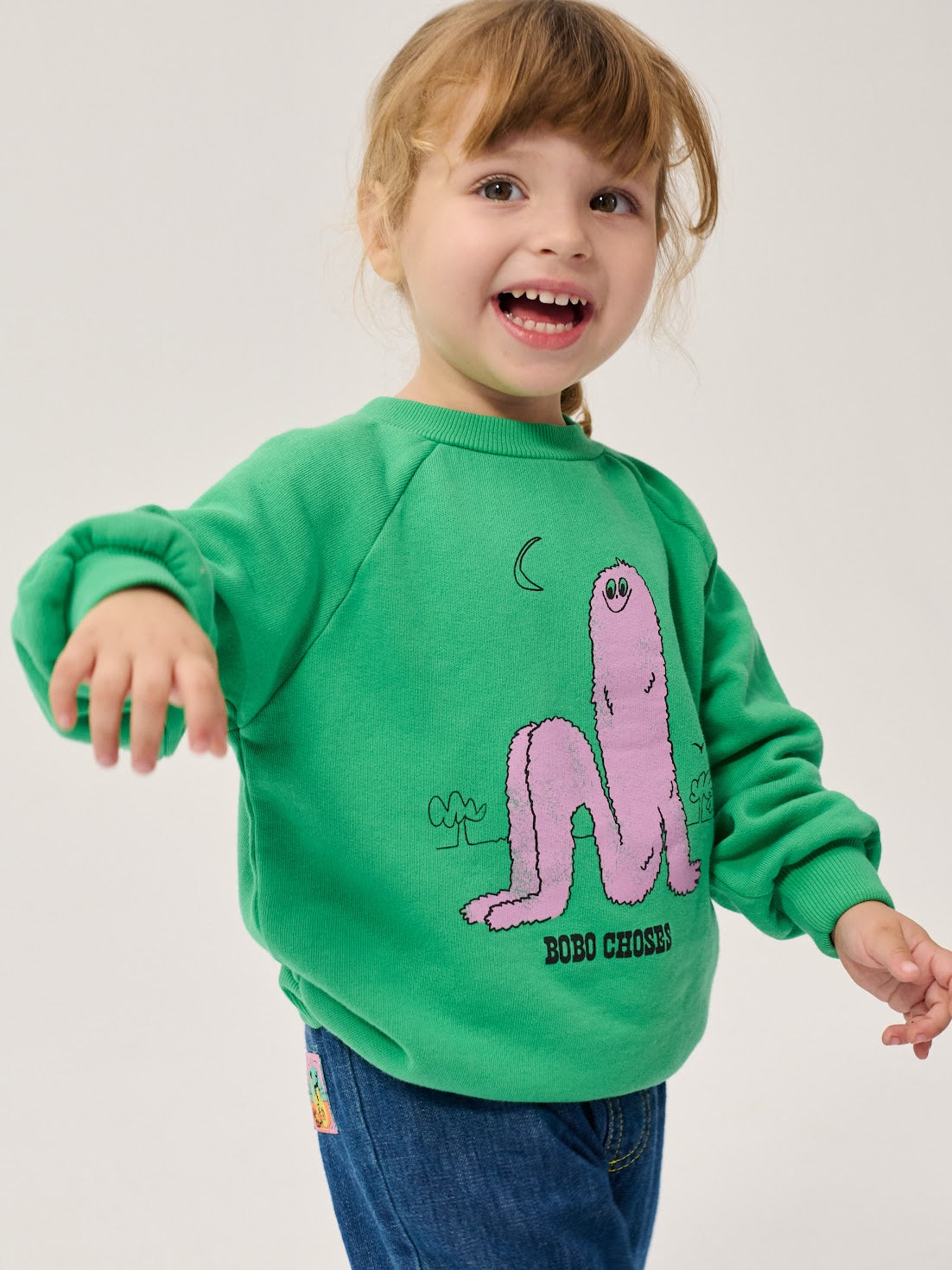 Long Pinky Puff Baby Sweatshirt