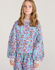 Watercolor All Over Cropped Sweatshirt