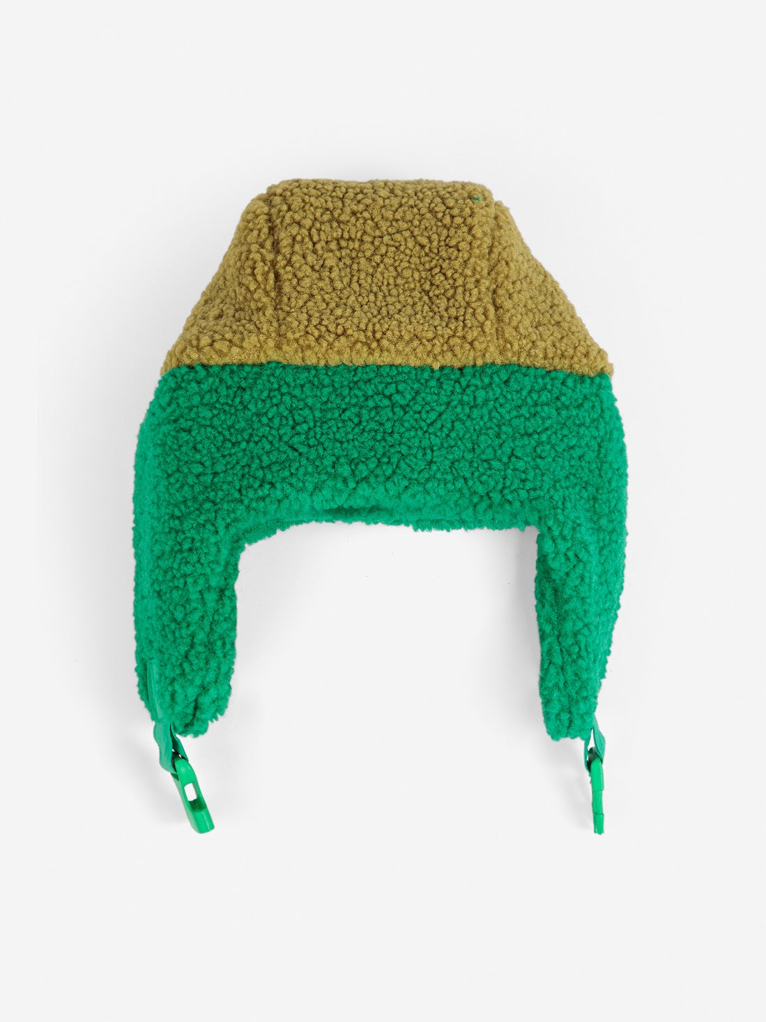 Green/Pink Color Block Sheepskin Chapka