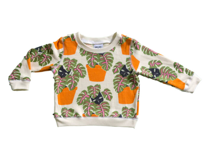 Cat in a Pot Sweatshirt by Baby Cats of California