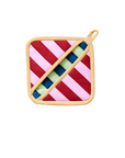 Colorful striped pot holder 