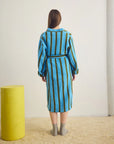 Blue & Green Waffle Bathrobe